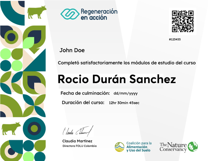 Certificado Ganaderia 3 Agricultura y regeneracion